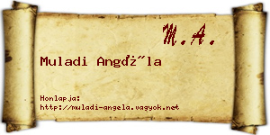 Muladi Angéla névjegykártya